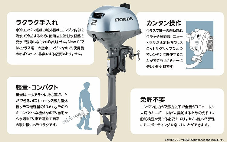 HONDA ホンダ 2馬力 船外機 BF2DH エンジン 限定カラー | www