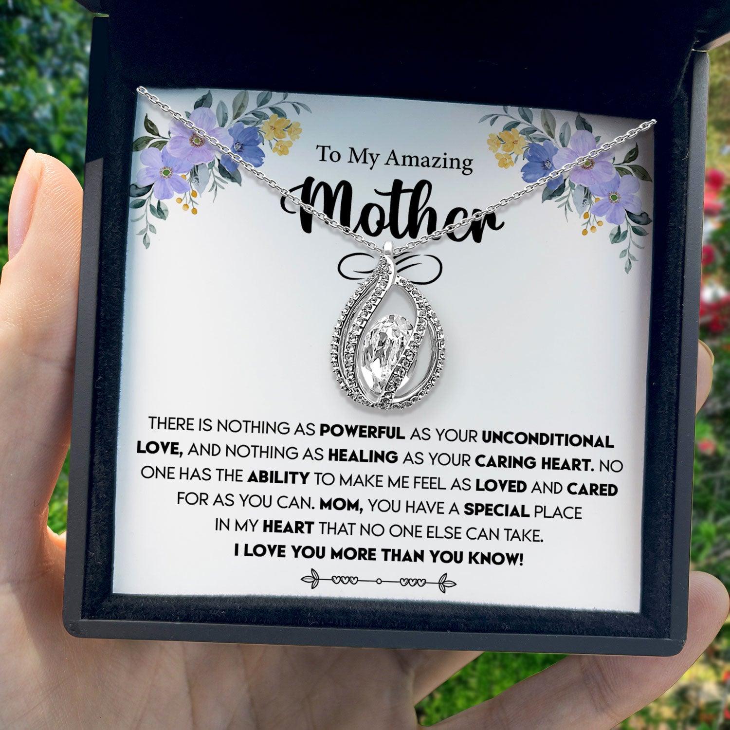 To My Amazing Mother - There Is Nothing As Powerful As Your Unconditional Love - Orbital Birdcage Necklace - TRYNDI