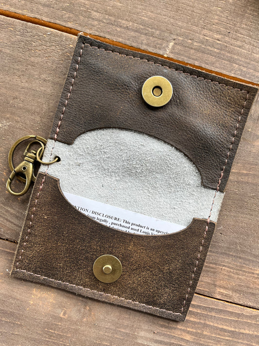 Keep It Gypsy Print Leather Keychain Wallet