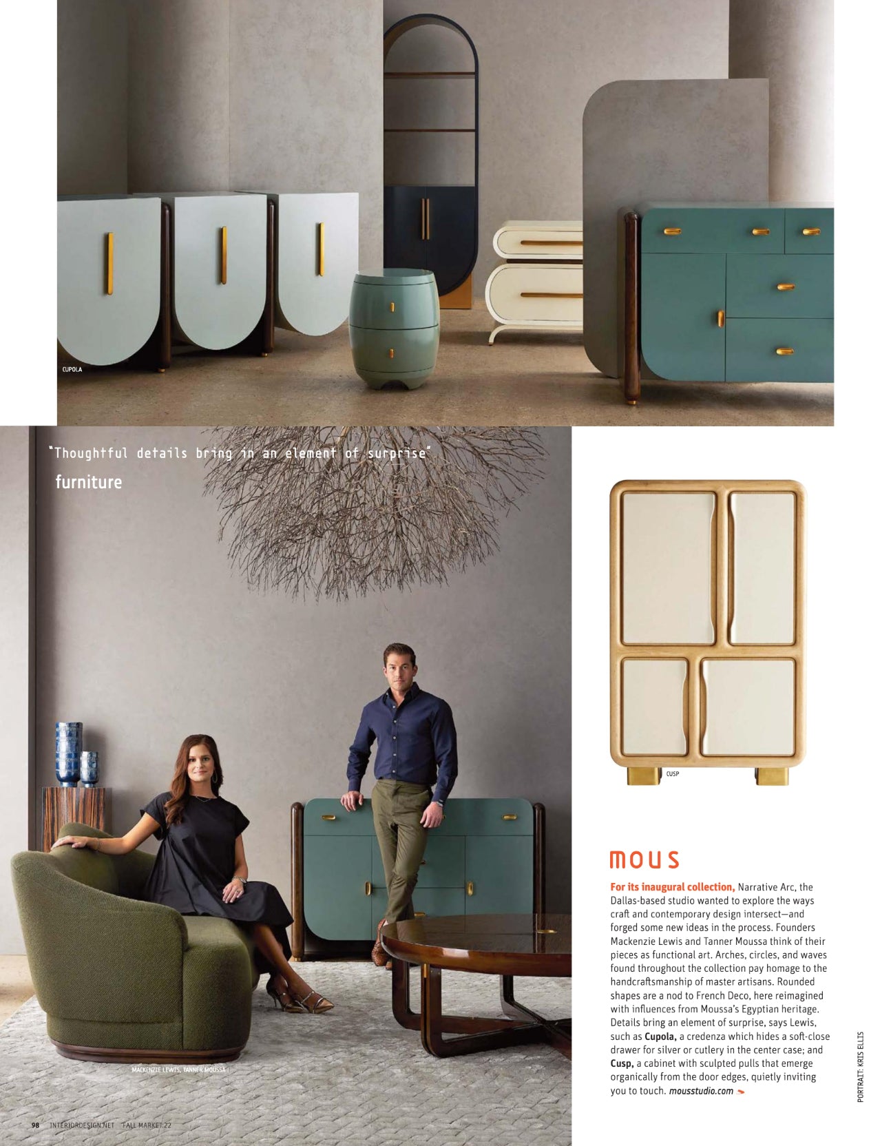 MOUS - featured in Interior Design Fall Market Tabloid