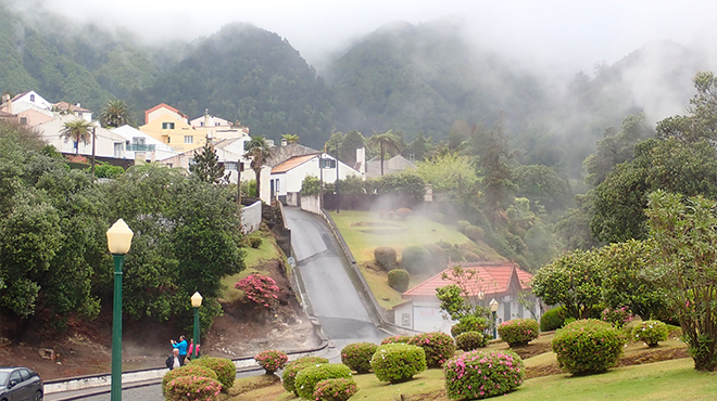 Town of Furnas in the Azores