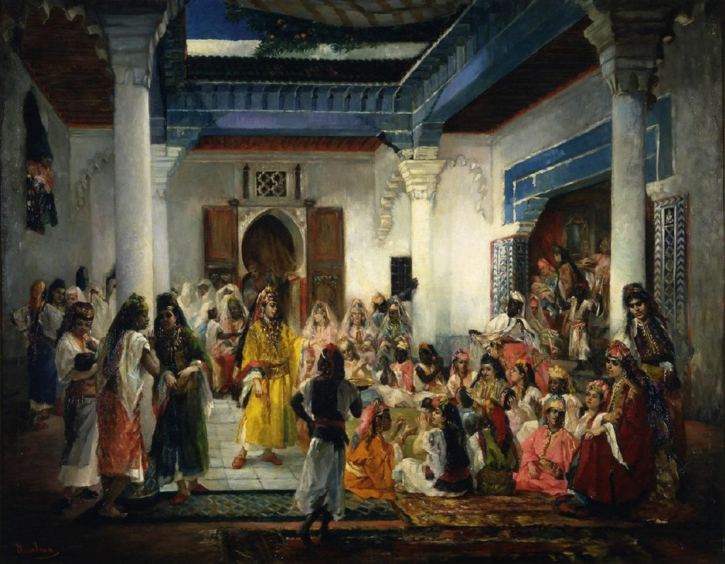 Moors feast in a Moorish palace hall