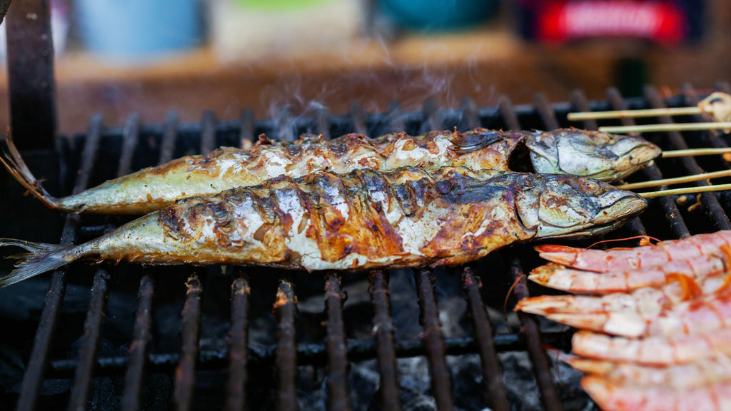 Grilled fish on a bbq in Portugal