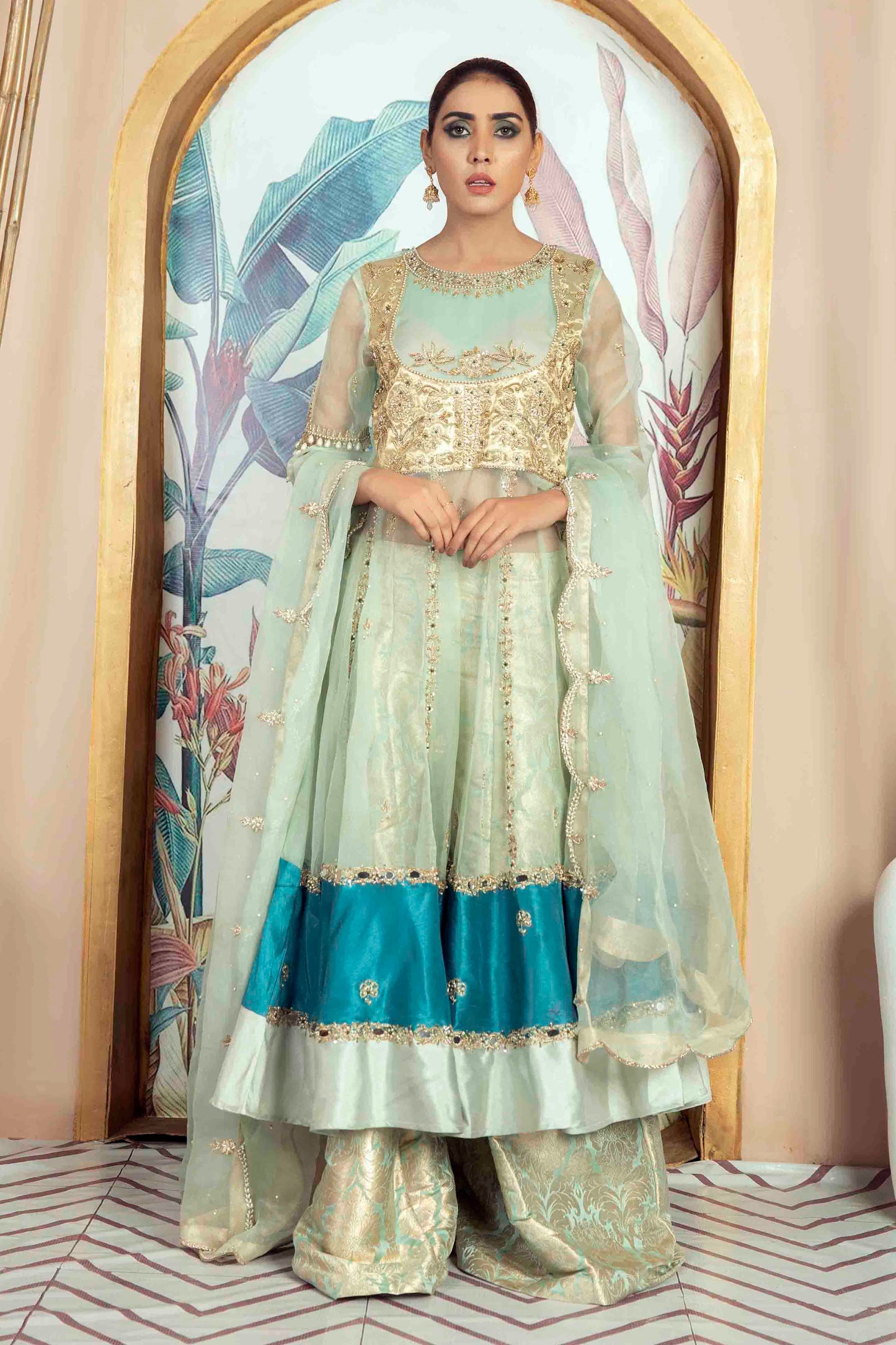 Chambaili - 3 Piece Luxury Dress - Kausar Attire