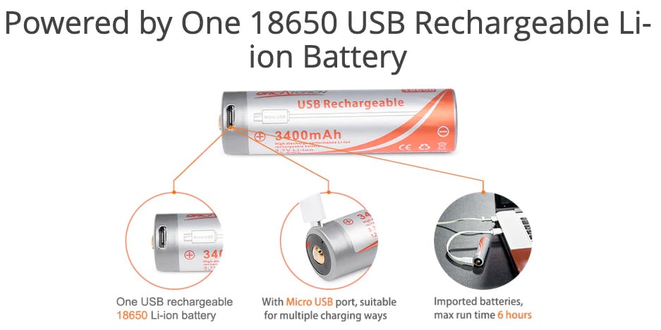 OrcaTorch D530 Battery