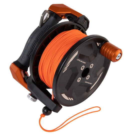 Octpeak Anchor Rope Reel,Diving Reels Anchor Rope Spool Finger Reel Multi  Purpose with Clip 83m Wire for Cave Exile Diving,Diving Reel