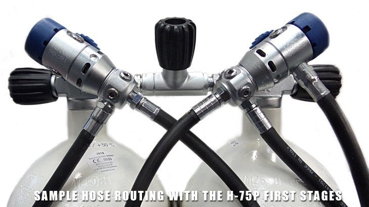 Twinset hose routing with H-75P