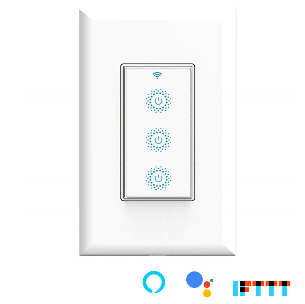 Smart Switch 1/2/3 Gang Wi-Fi Light Switches ,Smart Light Switch Compatible  with Alexa, Google Home and IFTTT