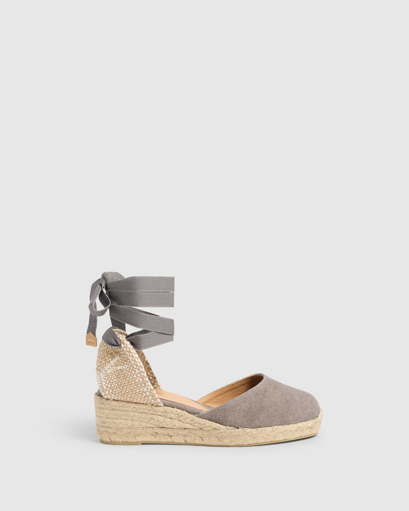 CASTAÑER Carina 80 canvas wedge espadrilles