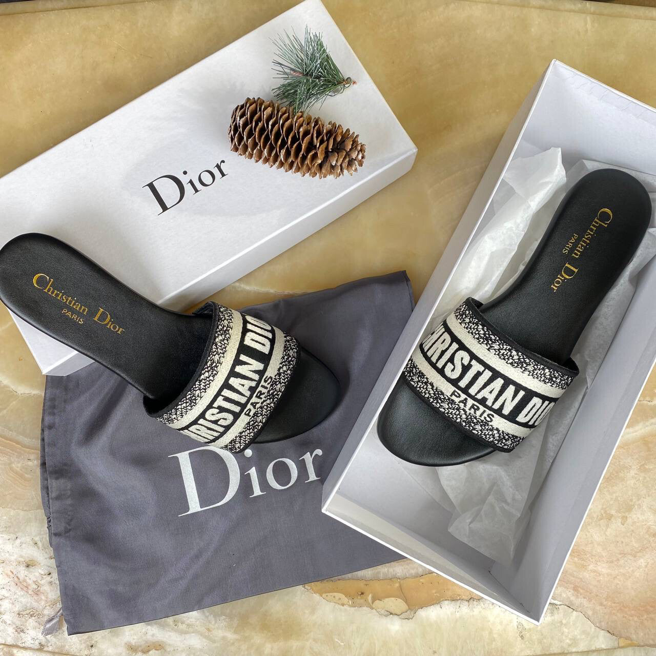 flat sandals dior