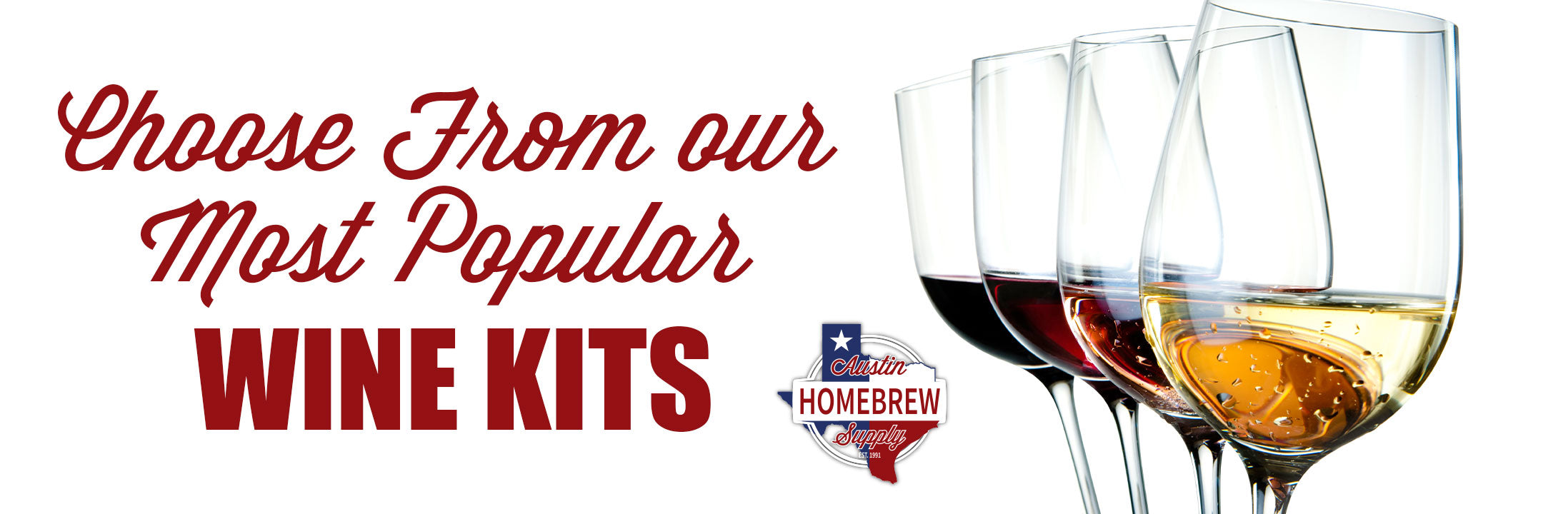 Choose from our most popular wine recipe kits