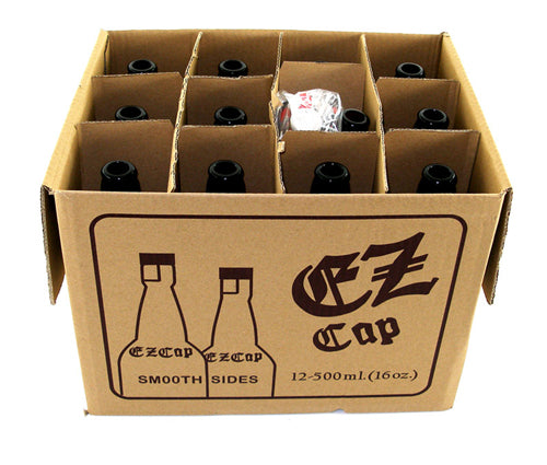 1 Liter Amber E.Z. Cap Bottle - Case of 12