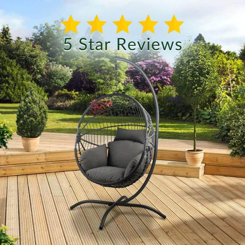 Bali Folding Hanging Egg Chair with 5 star reviews