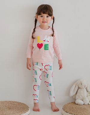 Korean Kids Jacquard Pajamas Set-Daisy duck – Bebeang Baby