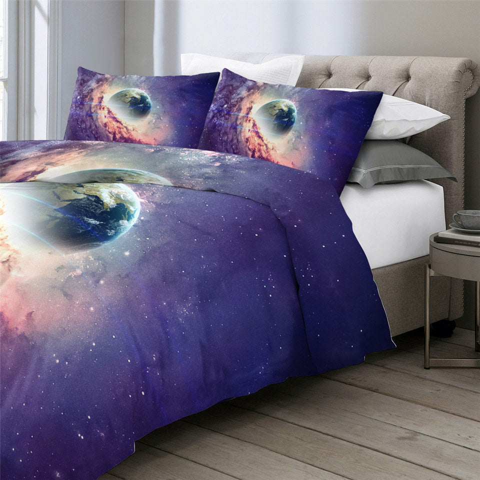 purple galaxy duvet cover