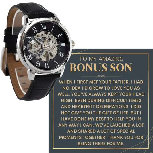 Bonus Son Gifts from Mom- Openwork Watch - Bonus Son Watch