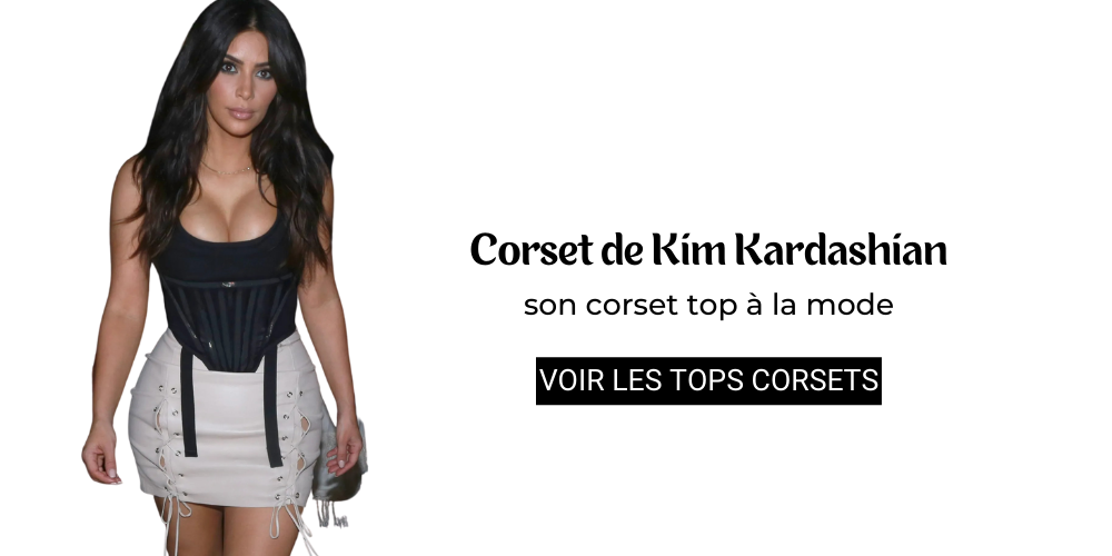 Le top corset noir de Kim Kardashian