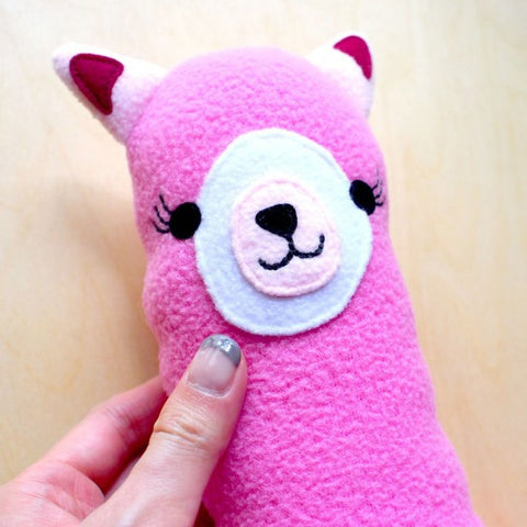 alpaca plush closeup