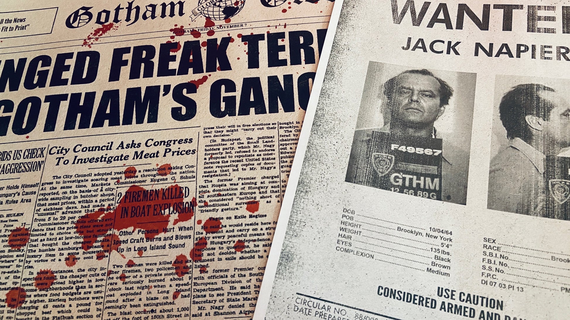 Winged Freak Terrorizes Gotham, Batman 1989 newspaper recreation | 11x –  unlovelyfrankenstein