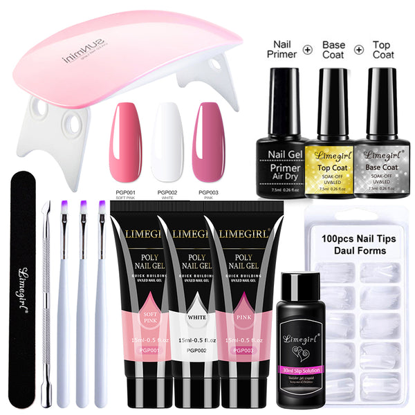 gershion polygel nail kit with lamp