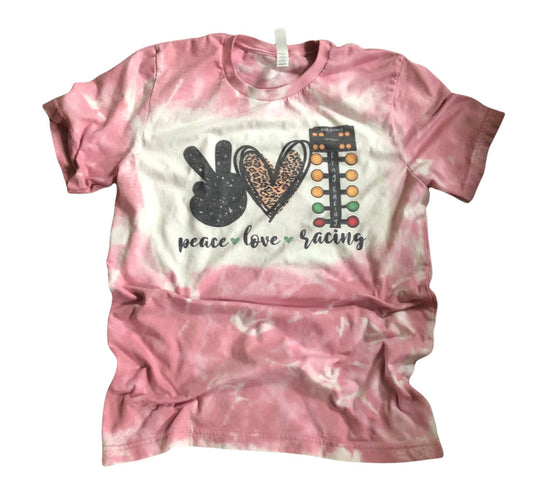 Peace Love Astros bleached tee – Ribbons and Stitches