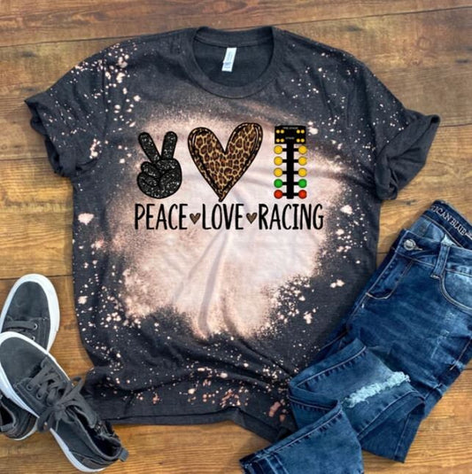 Peace Love Astros bleached tee – Ribbons and Stitches