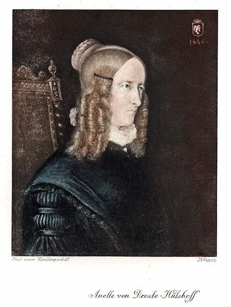 Portrait von Anette von Droste Kunstdruck Tiefdruck