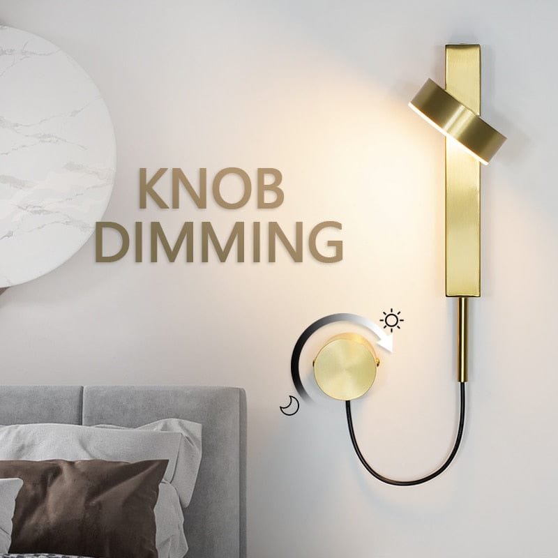 Modern LED Wall Mounted Bedside Light with Switch Knob