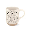 PetShop by Fringe Studio Nosey Dogs Spot Stoneware Mug 3.25X4.25