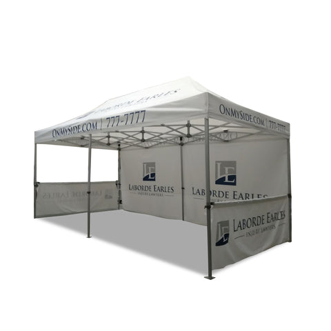 10 x 20 Custom Pop Up Tent With Sides