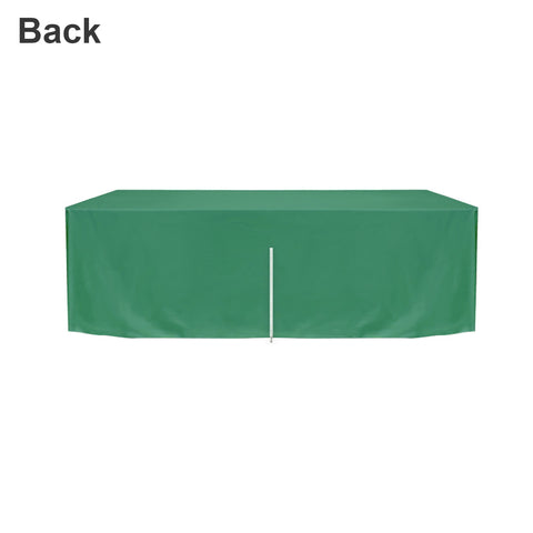 8ft 4 Sided With Zipper Back Fitted Table Cover Back