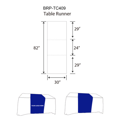 Display Tablecloth With Logo 4ft Table Runner