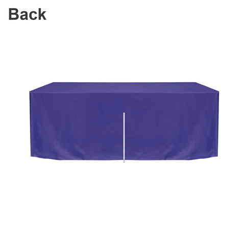 6ft 4 Sided With Zipper Back Fitted Table Cover Back