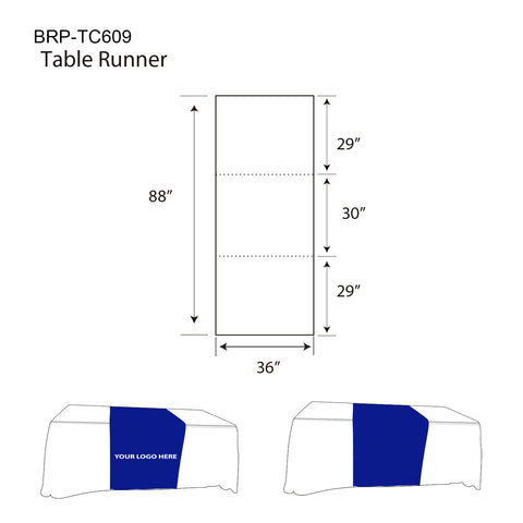 Blank Trade Show Table Covers 6ft Table Runner