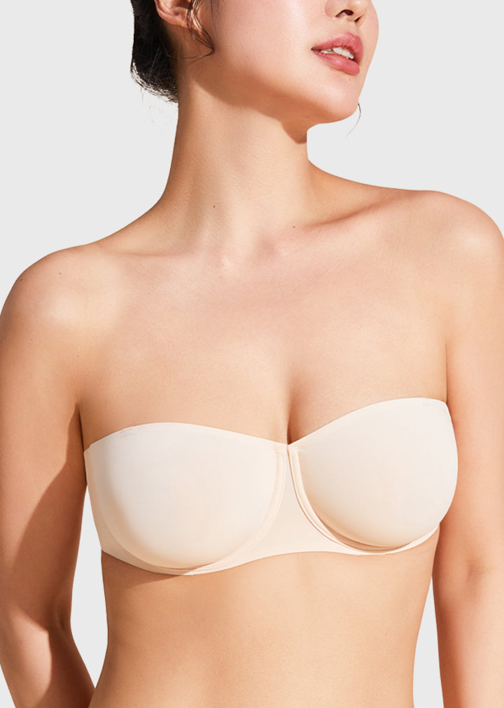 Strapless Seamless Half Cup Party all night Bra