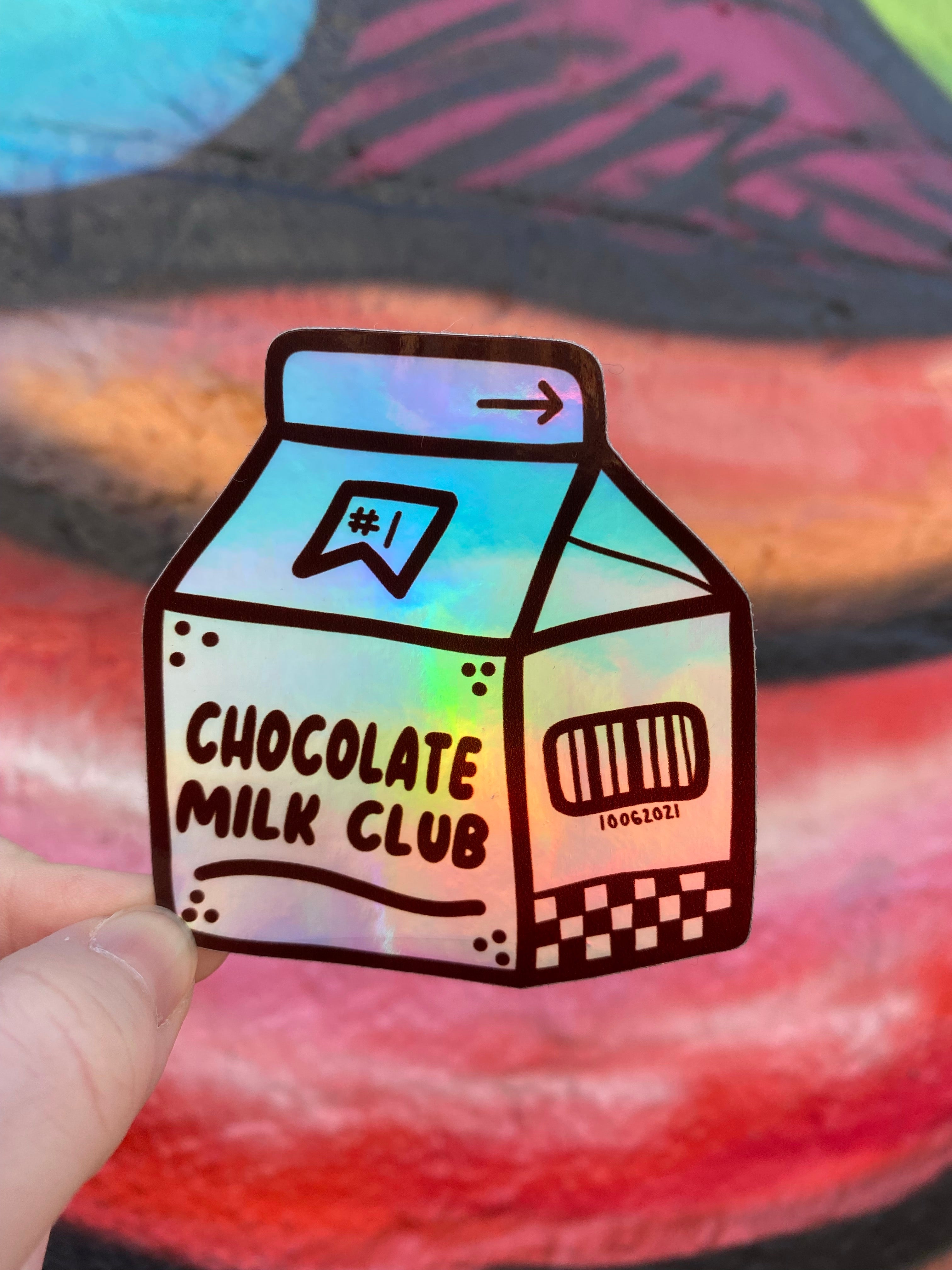 Chocolate Milk Club Holographic Sticker | Room 1021