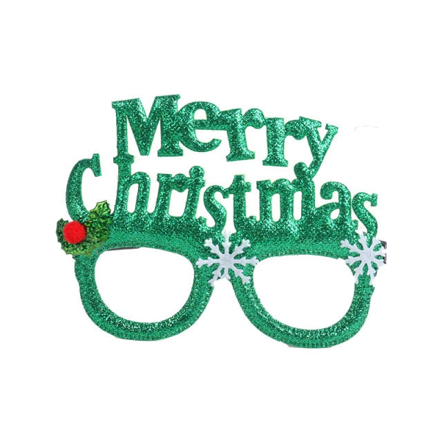 Christmas Decorations 2022 christmas glasses Frame Adult Kids Gift Santa Snowman Glasses Christmas Xmas Decor 2022 New Year Noel