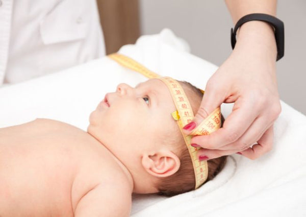 Doc measuring head of infant
