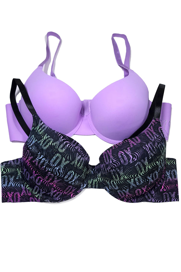 Buy Kiss & Tell 3 Pack Gabriela Seamless Wireless Padded Push Up Bra in  Purple, Green and Nude 2024 Online