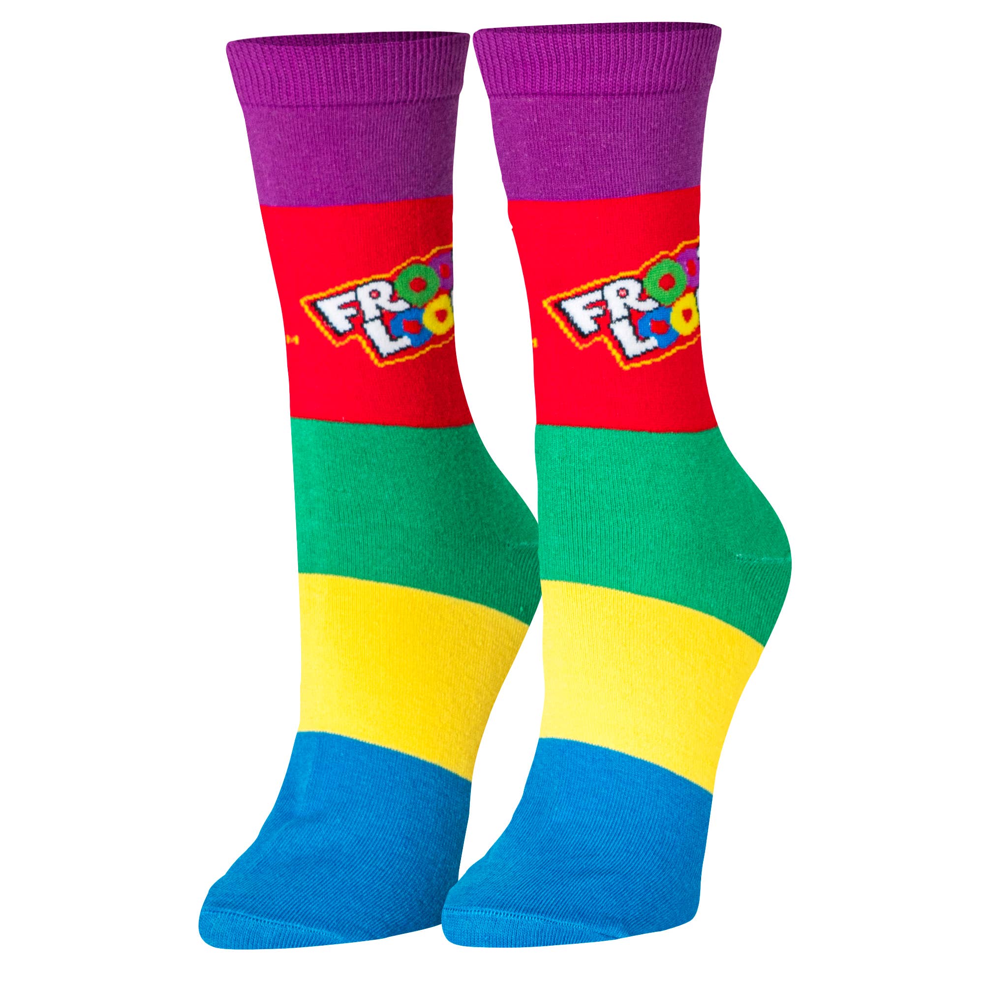 Crazy Socks Froot Loops Womens Crew Folded Socks