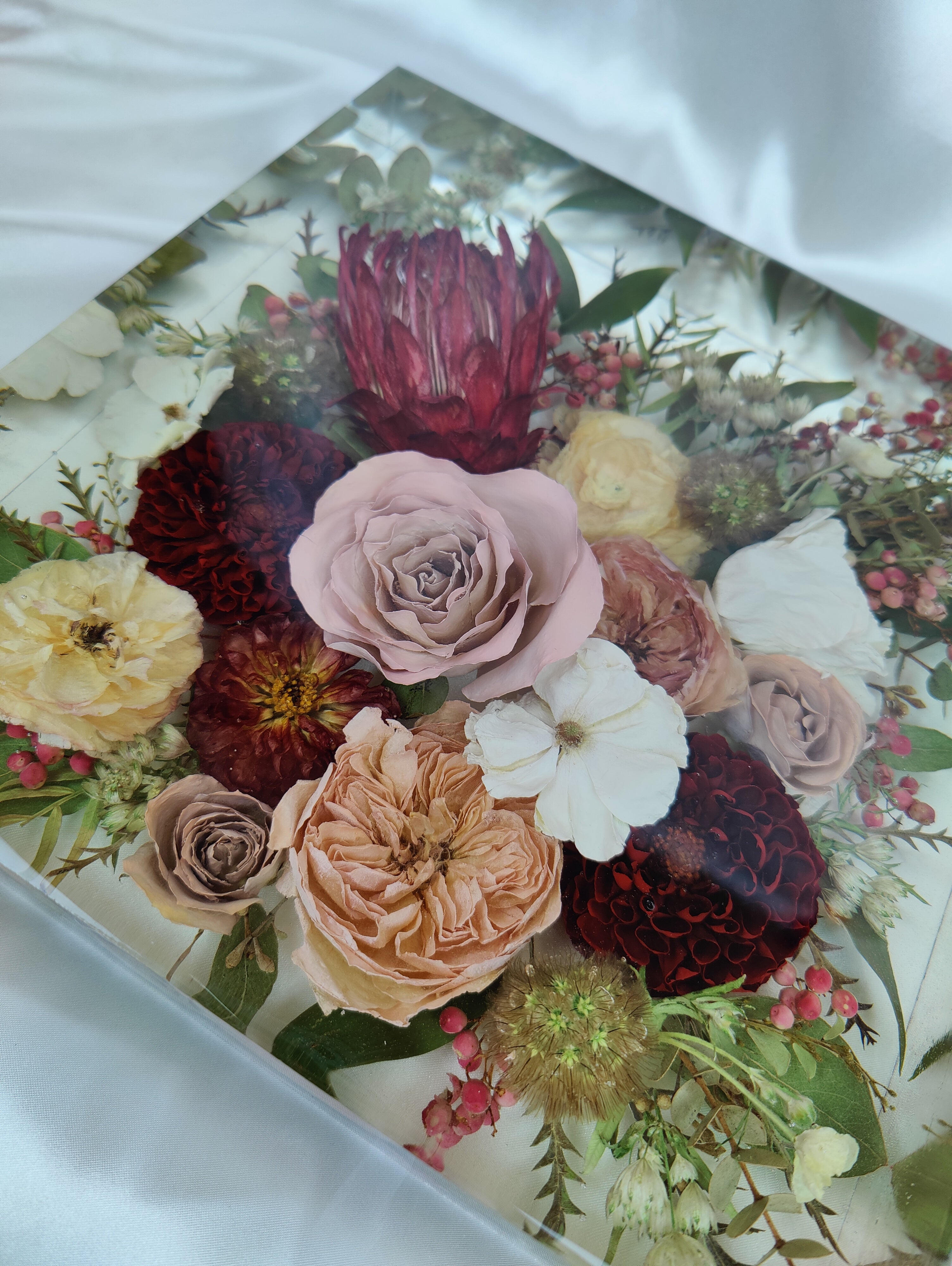 Dried Flower Resin Block / Hexagon — Glasshouse Collection
