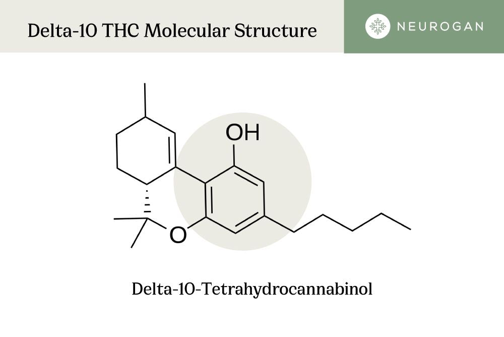 Delta-10 THC molecule structure