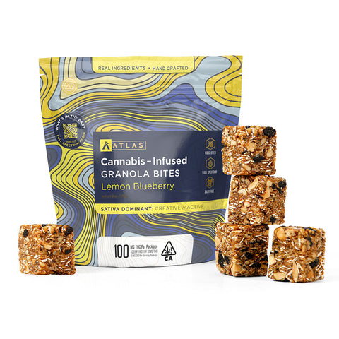 Pouch of Atlas Lemon Blueberry Granola Bites