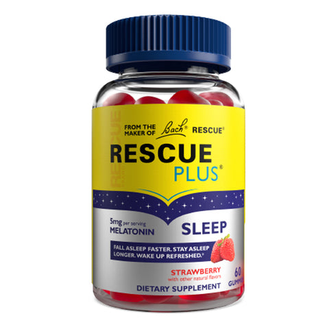 Bottle of Bach Rescue Plus Melatonin Gummies