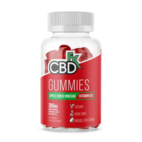 Jar of CBDFx CBD Gummies with Apple Cider Vinegar, the Best Antioxidant-Rich Option for Seniors