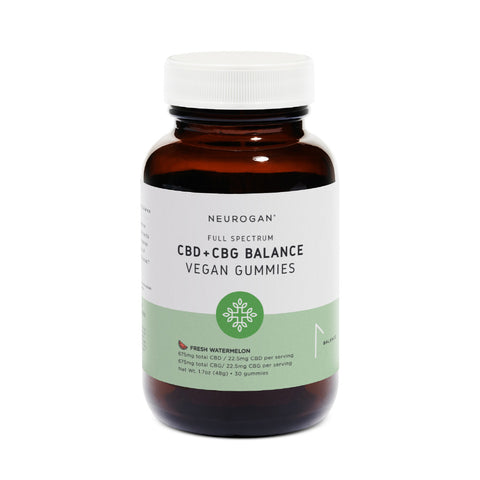 Jar of Neurogan CBD + CBG Balance Gummies