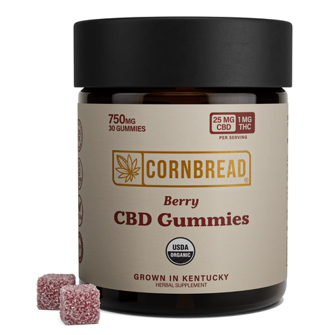 A bottle of Cornbread CBD Gummies