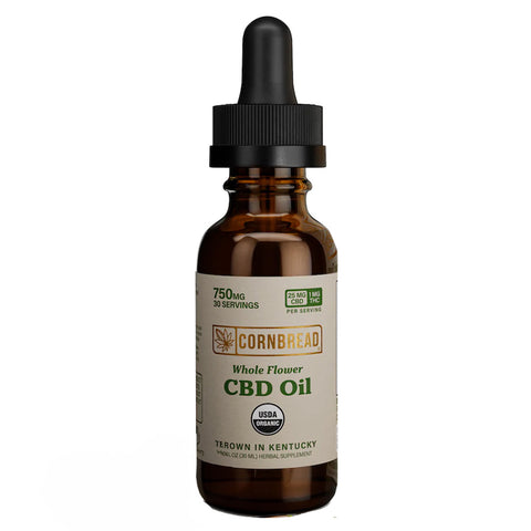 Bottle of Cornbread Organic CBD with THC Tincture