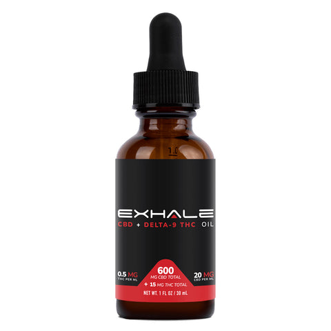Bottle of Exhale Wellness THC Tincture