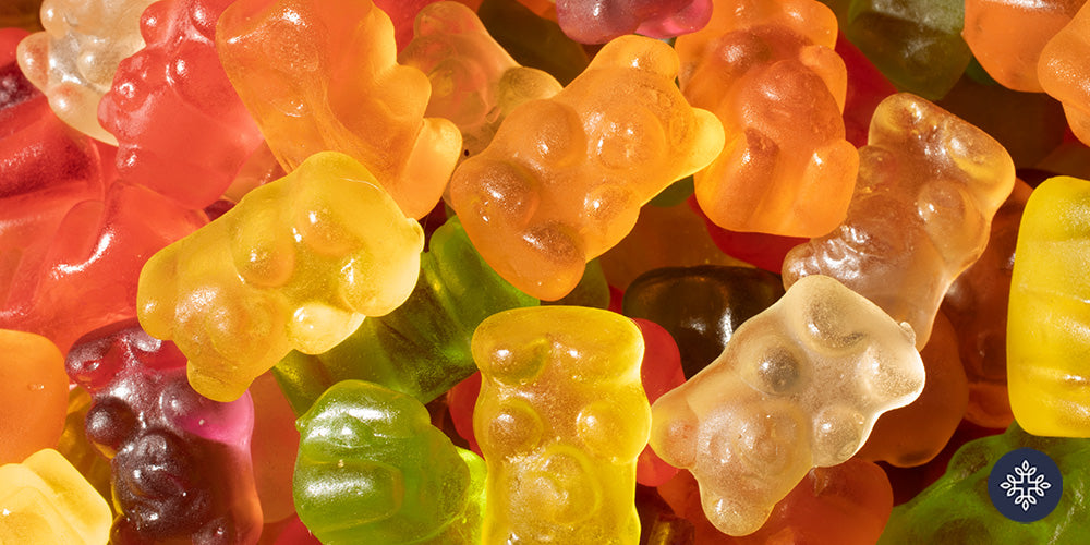 Gummy bears close up